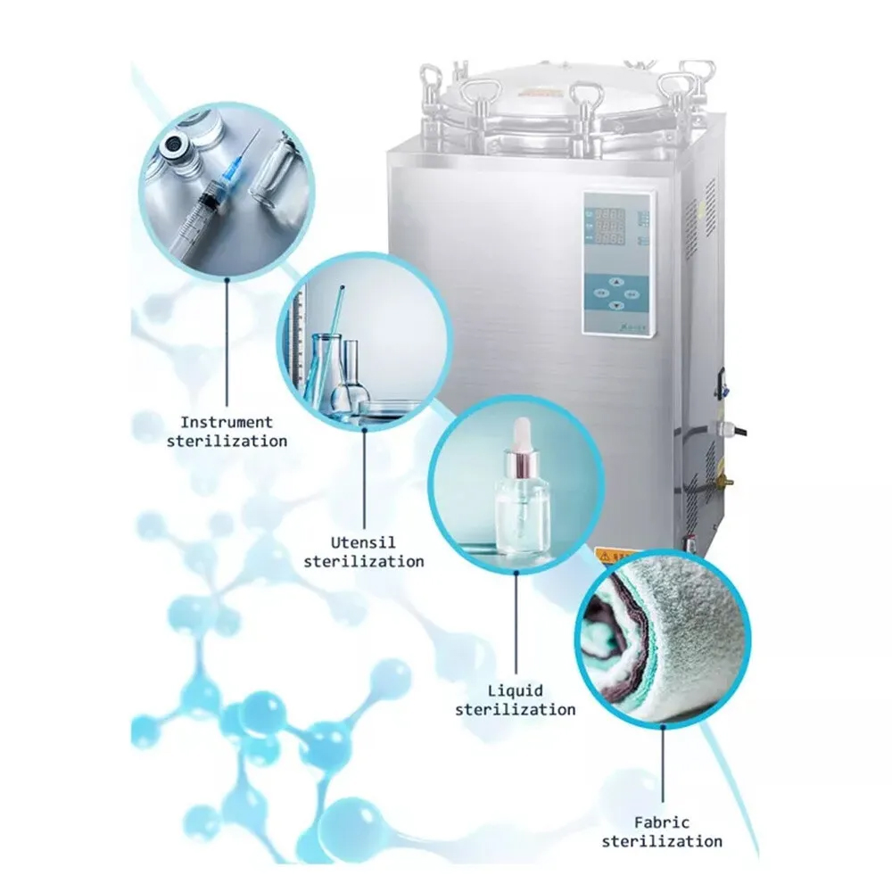 35L-150L Table Top Automatic Large Vertical Pressure Steam Autoclave Sterilizer 105℃-134℃